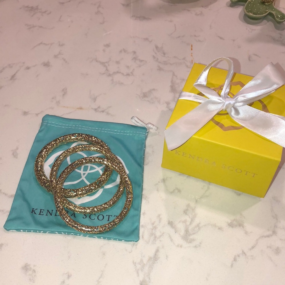 3 Kendra Scott Lucca Gold Bangles